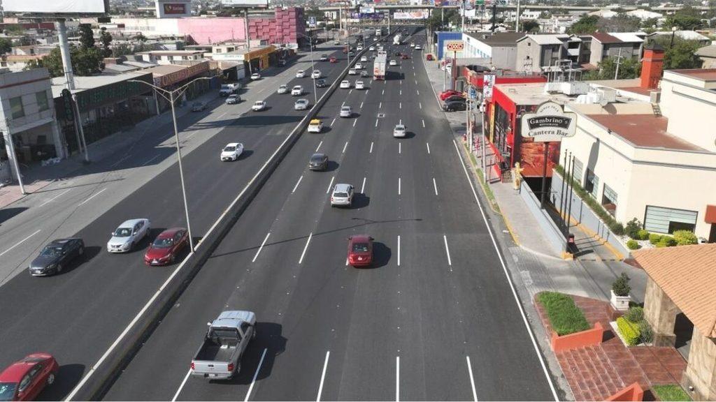 Vialidades pavimentadas en Monterrey